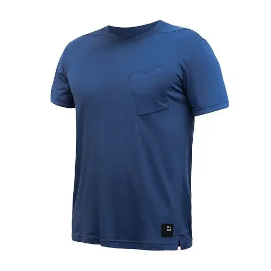 T-shirt manches courtes homme Sensor Merino Air Traveller bleu foncé