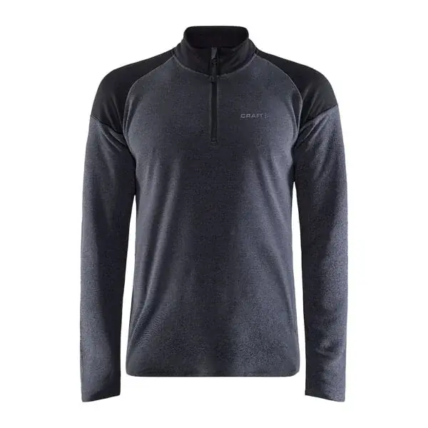 Craft T-shirt chaud demi-zip homme Craft CORE Edge Ther gris foncé