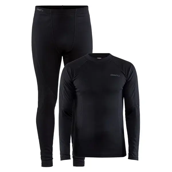 Craft Ensemble de sous-vêtements techniques homme Craft CORE Warm Baselayer noir