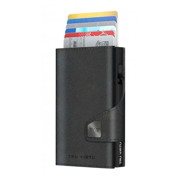 Tru Virtu Portefeuille Tru Virtu Click & Slide z recyclé Pet noir