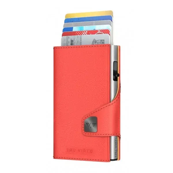 Tru Virtu Portefeuille Tru Virtu Click & Slide ze slupek z Bio jablek Bio Apple Coral rouge