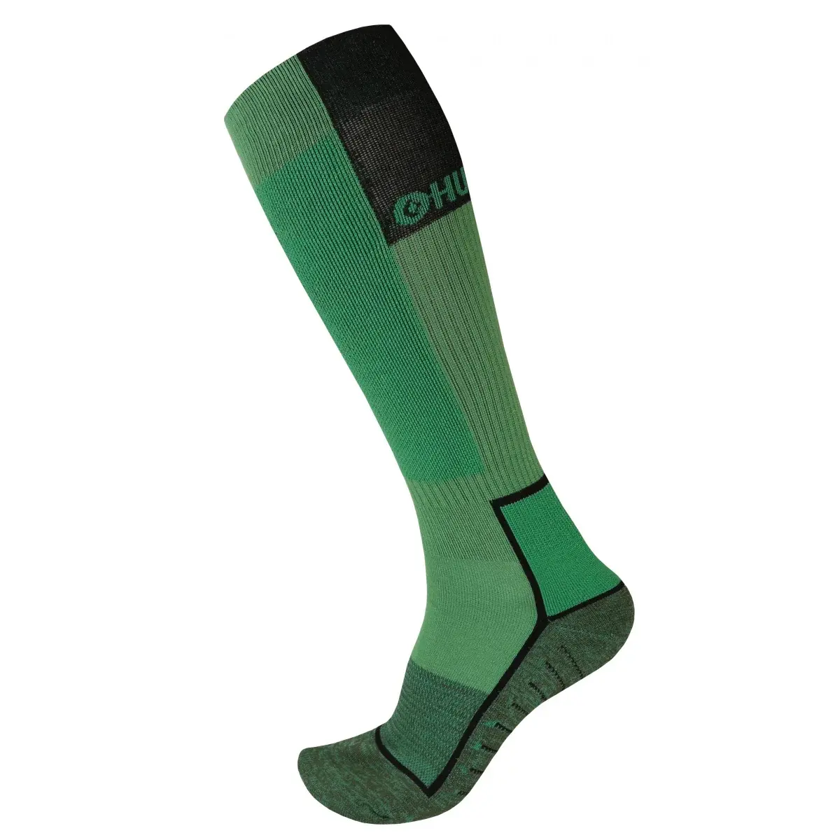 Chaussettes hautes Husky Snow-ski vert/noir