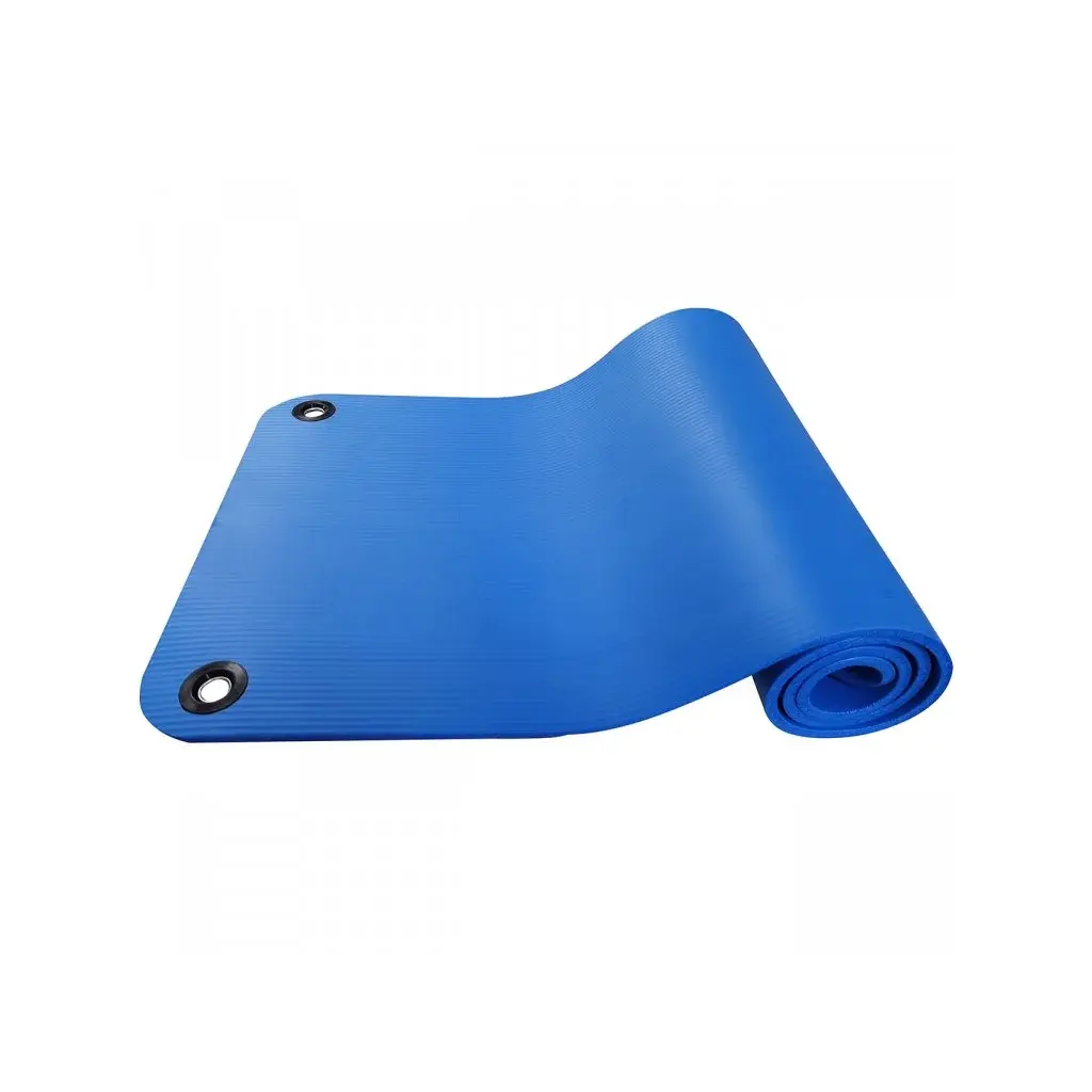 Yate Tapis de fitness Yate Fitness NBR avec trous bleu