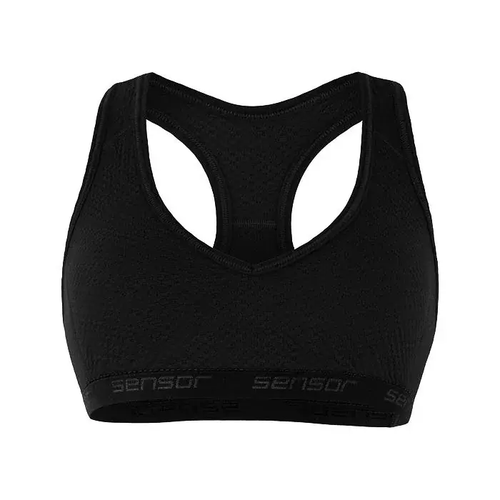Sensor Brassière de sport femme Sensor Merino DF noir