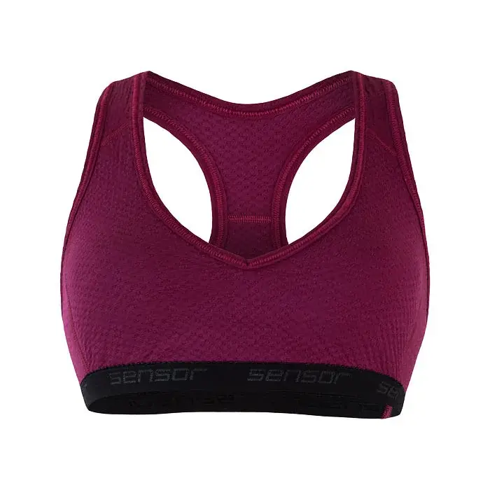 Sensor Brassière de sport femme Sensor Merino DF lilla