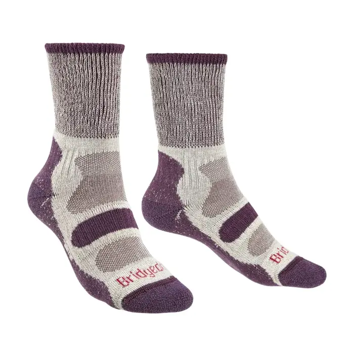 Bridgedale Chaussettes Bridgedale Hike Lightweight Boot Cotton Cool Comfort Women's plum/350