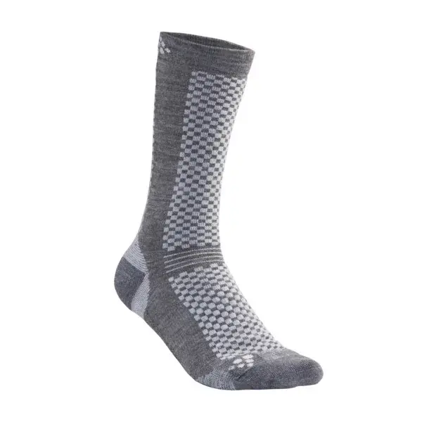 Chaussettes hautes chaudes Craft Warm 2-pack gris