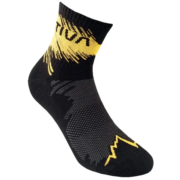 La Sportiva Chaussettes femme La Sportiva Trail Running Socks Black/Yellow