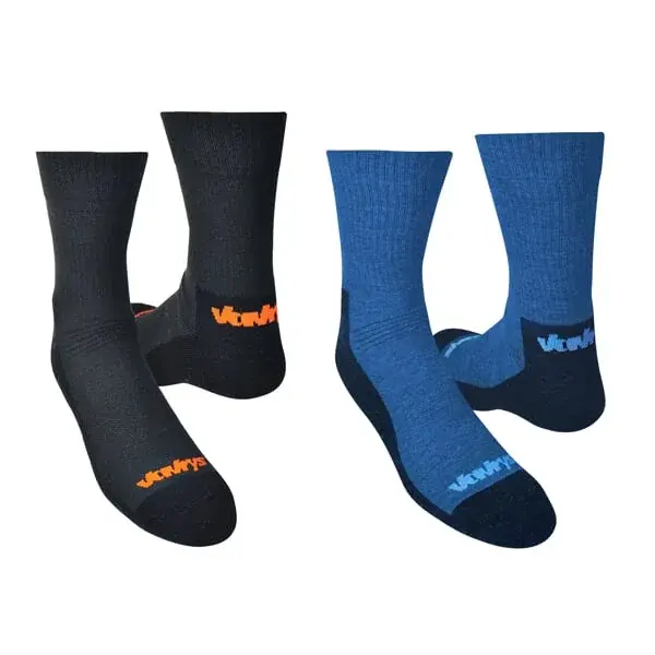 Vavrys Chaussettes Vavrys Trek CMX 2-pack noir+bleu