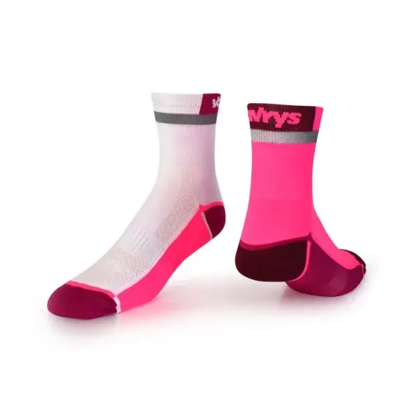 Vavrys Chaussettes Vavrys Trek Cyklo 2-pack rose-blanc