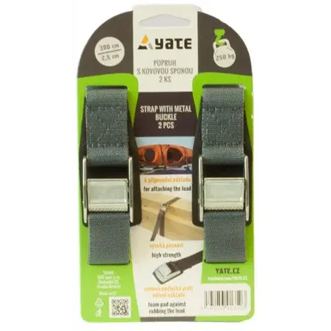 Yate Sangle Yate avec boucle métallique 2,5x300cm -2pcs