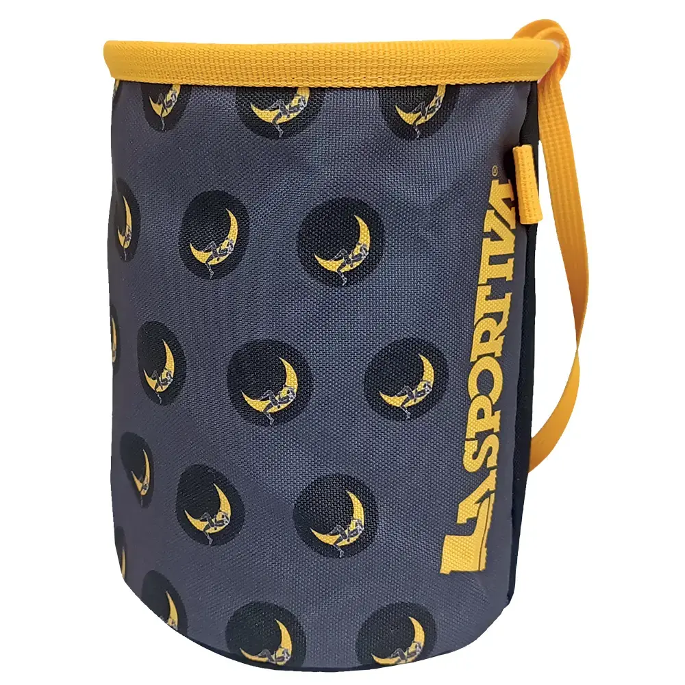 La Sportiva Sac à magnésie La Sportiva Climbing On The Moon carbon/giallo