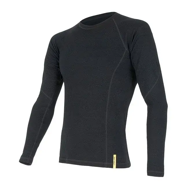 Sensor T-shirt homme Sensor Merino DF manches longues noir