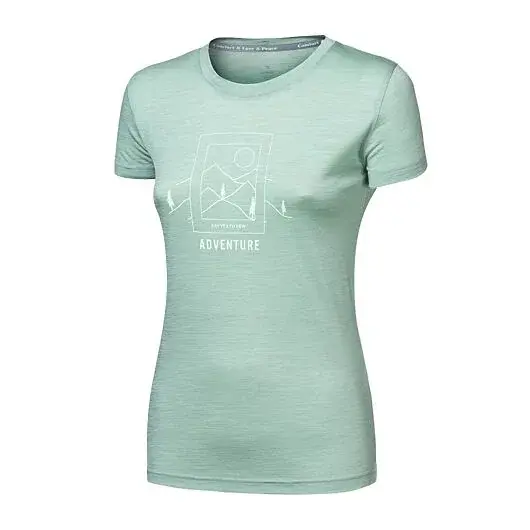 Sensor T-shirt manches courtes femme Sensor Merino Air SAY YES basil green