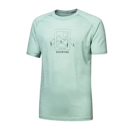 Sensor T-shirt manches courtes homme Sensor Merino Air SAY YES basil green