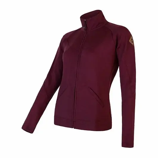 Sweat entièrement zippé femme Sensor Merino Upper port red