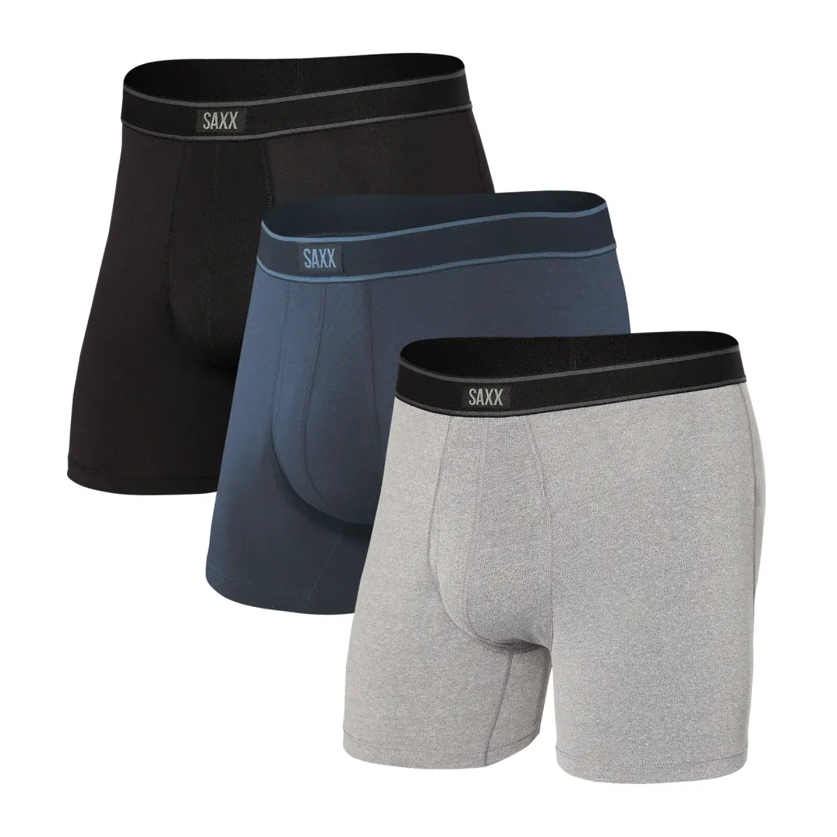 SAXX Lot de boxers homme SAXX Daytripper Boxer Brief Fly 3Pk Black/Grey/Navy
