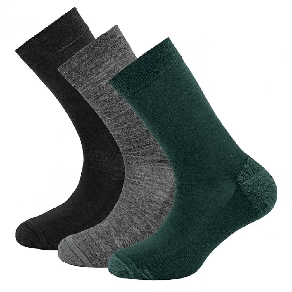Devold Lot de chaussettes en laine Devold Daily merino Medium Sock 3Pack woods