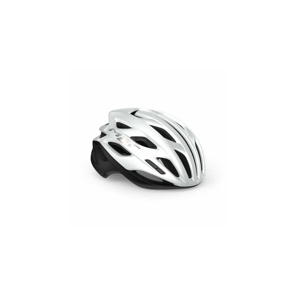 Casque vélo route MET Estro MIPS blanc holographic brillant