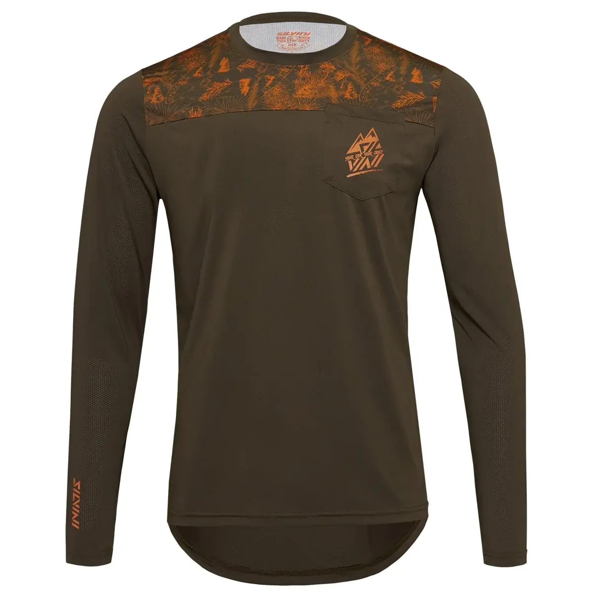 Maillot homme Silvini MD1804 Ello olive-orange