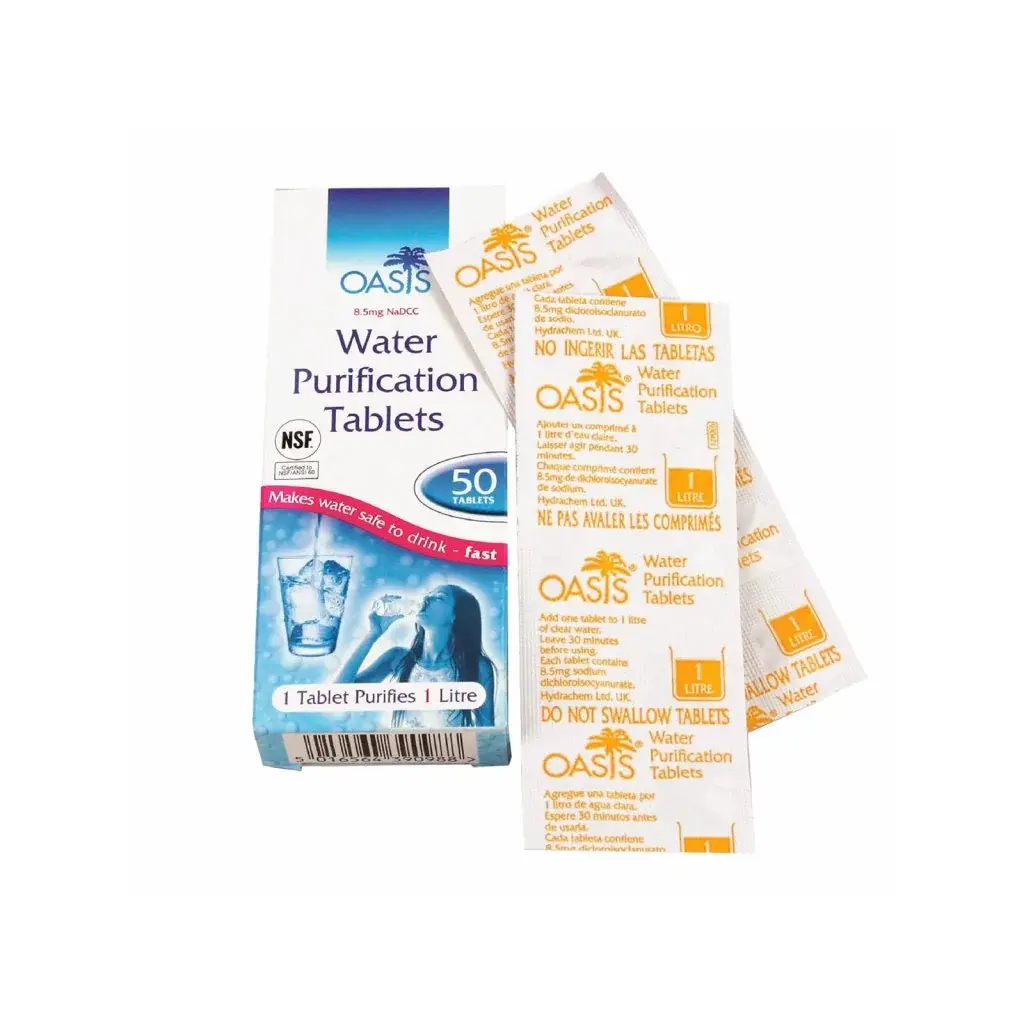 HIGHLANDER Pastilles de purification d'eau HIGHLANDER Oasis 8,5mg NaDCC 50 tablet