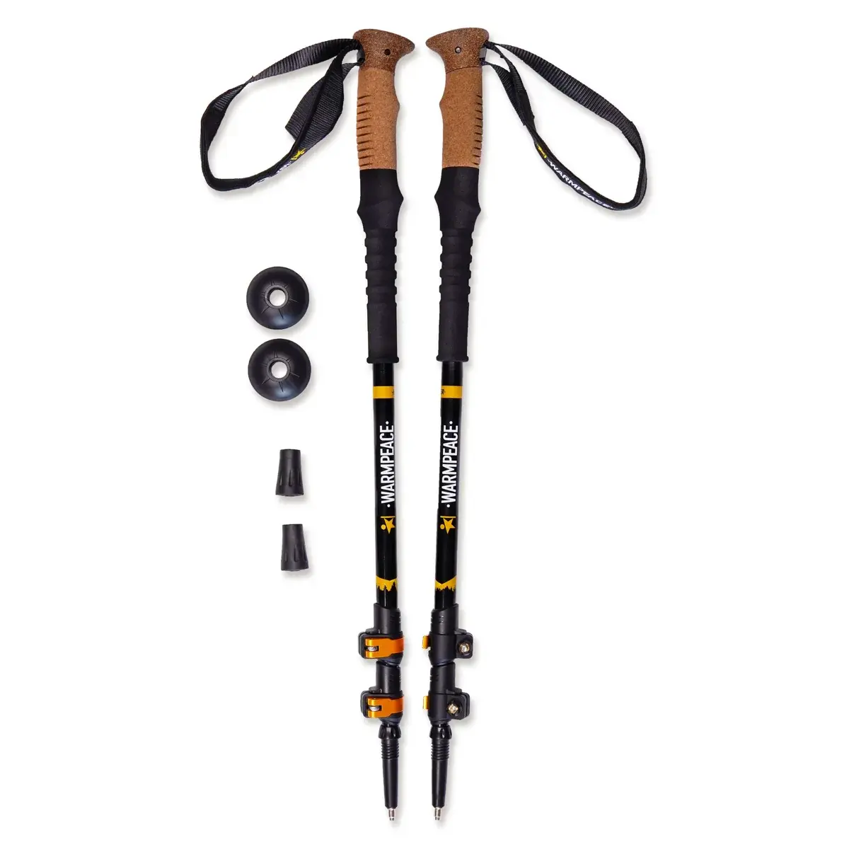 Warmpeace Bâtons de randonnée Warmpeace Hiker black/yellow