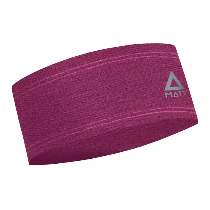 MATT Bandeau unisexe MATT Merino Headband Uni aubergine