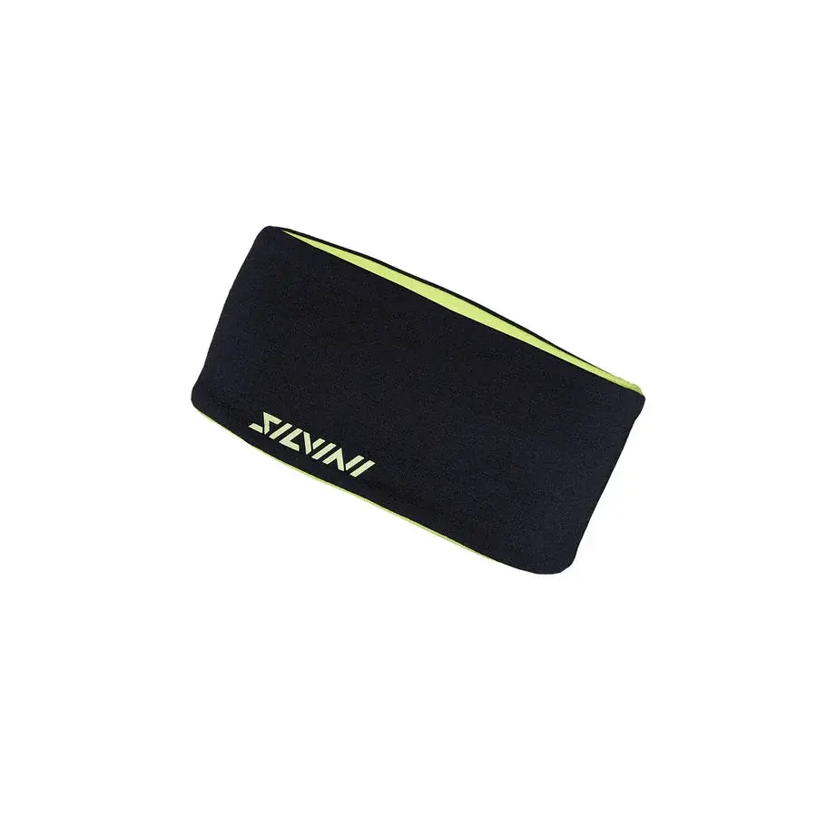 Bandeau double épaisseur unisexe Silvini Trebbia black-lime