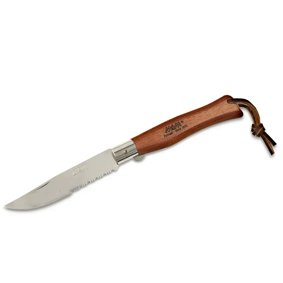 MAM Couteau pliant avec cran d'arrêt et dragonne MAM Douro Plus 2066 10,5 cm bubinga