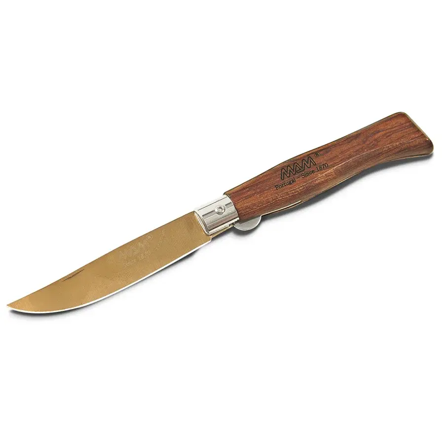 Couteau pliant avec blocage MAM Douro 2084 Bronze Titanium 8,3 cm bubinga